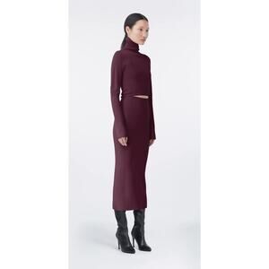 GAUGE81 Suno Long Sleeve Sweater Dress Merlot Size XS small imperfection C pics